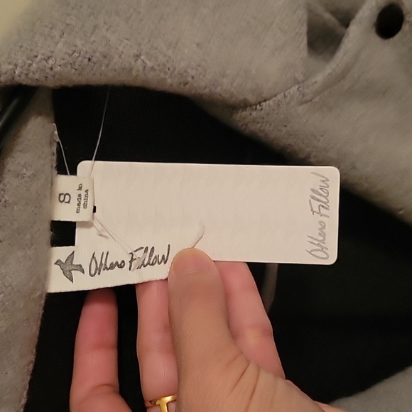 Others Follow Bomber Biker Fleece Gray Jacket - Picture 3 of 6